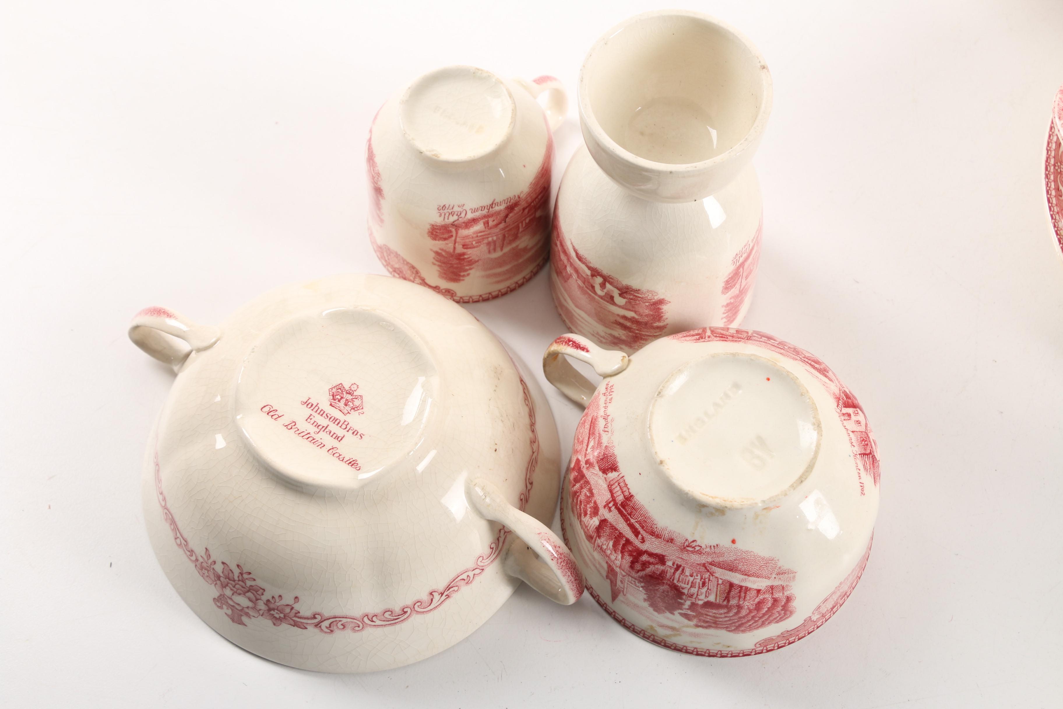 Johnson Brothers "Old Britain Castles Pink" Transfer Printed Dinnerware