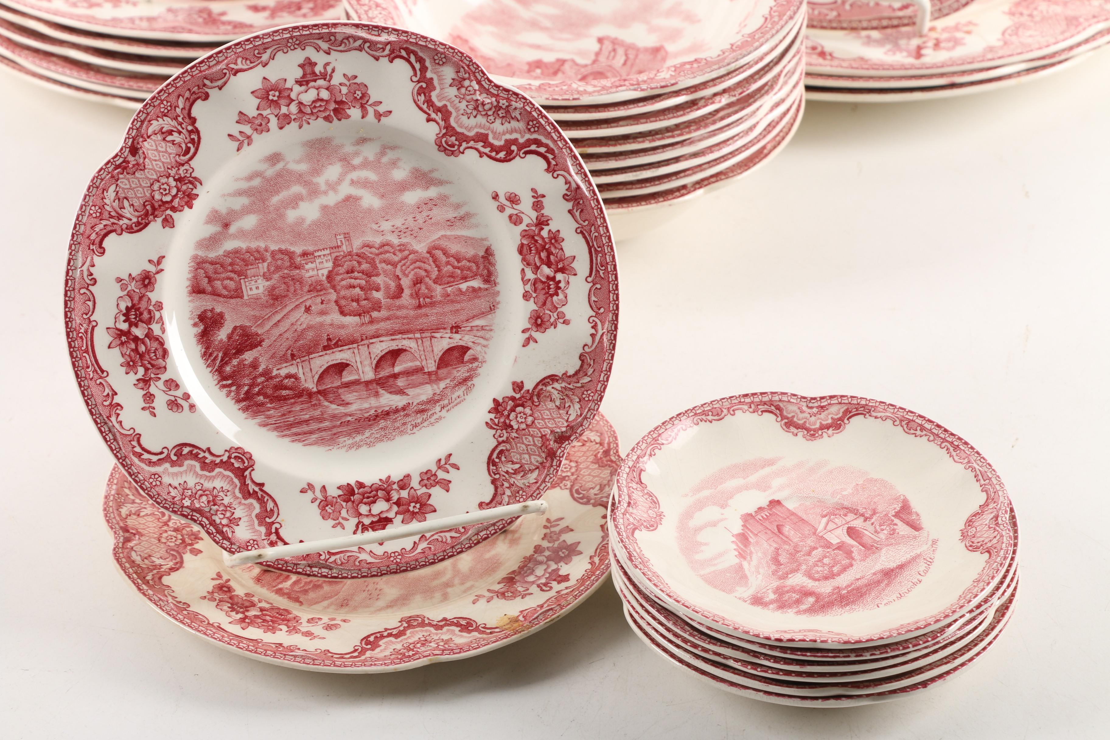 Johnson Brothers "Old Britain Castles Pink" Transfer Printed Dinnerware