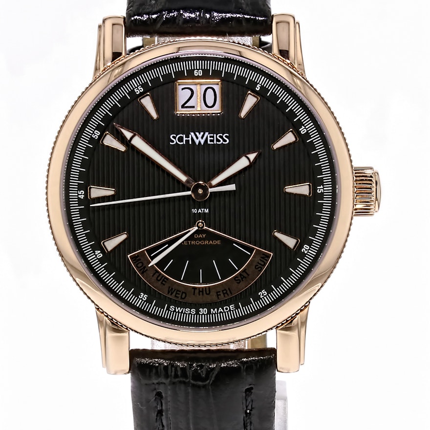 Schweiss Swiss Rose Gold Stainless Steel Wristwatch