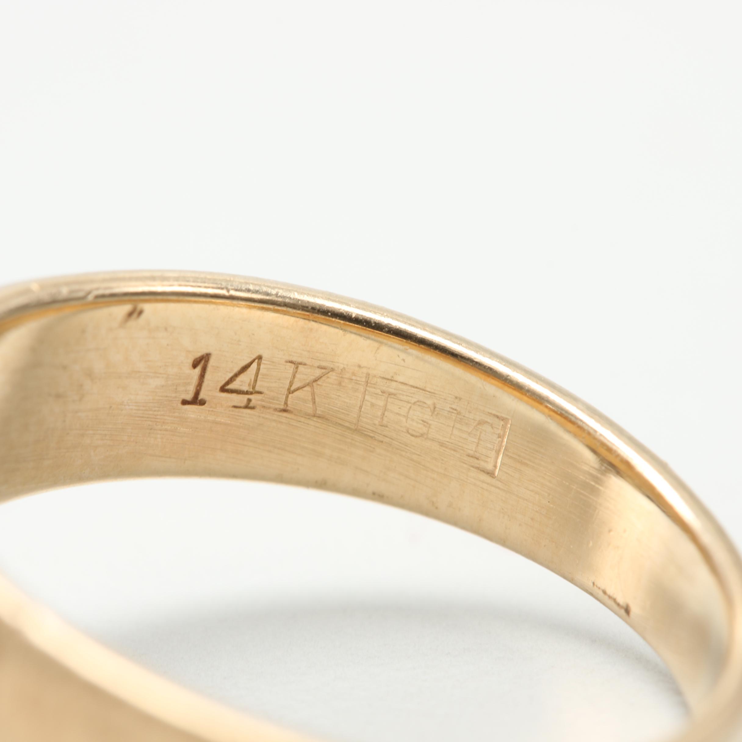 14K Yellow Gold Diamond Ring