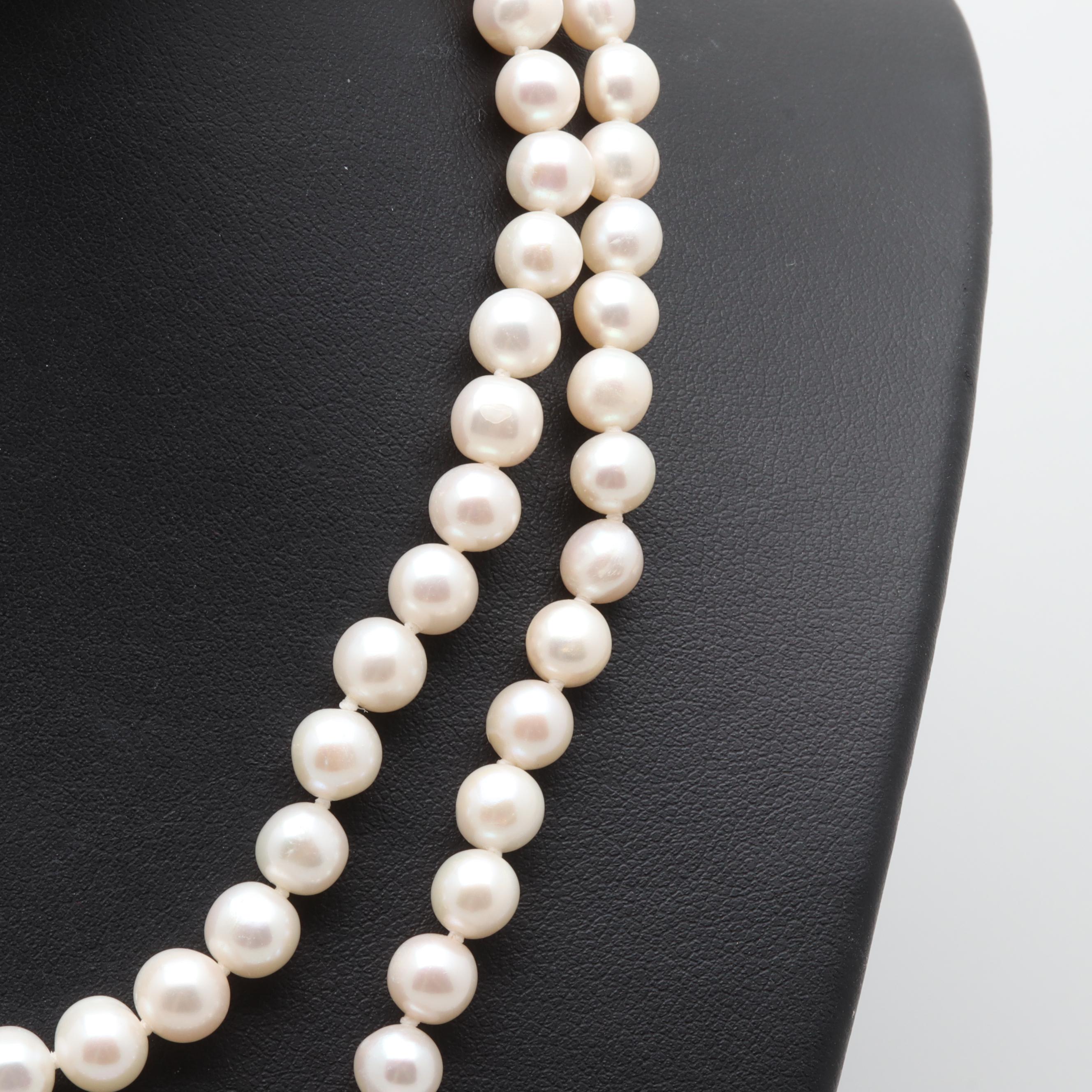 14K Yellow Gold Cultured Pearl Necklace