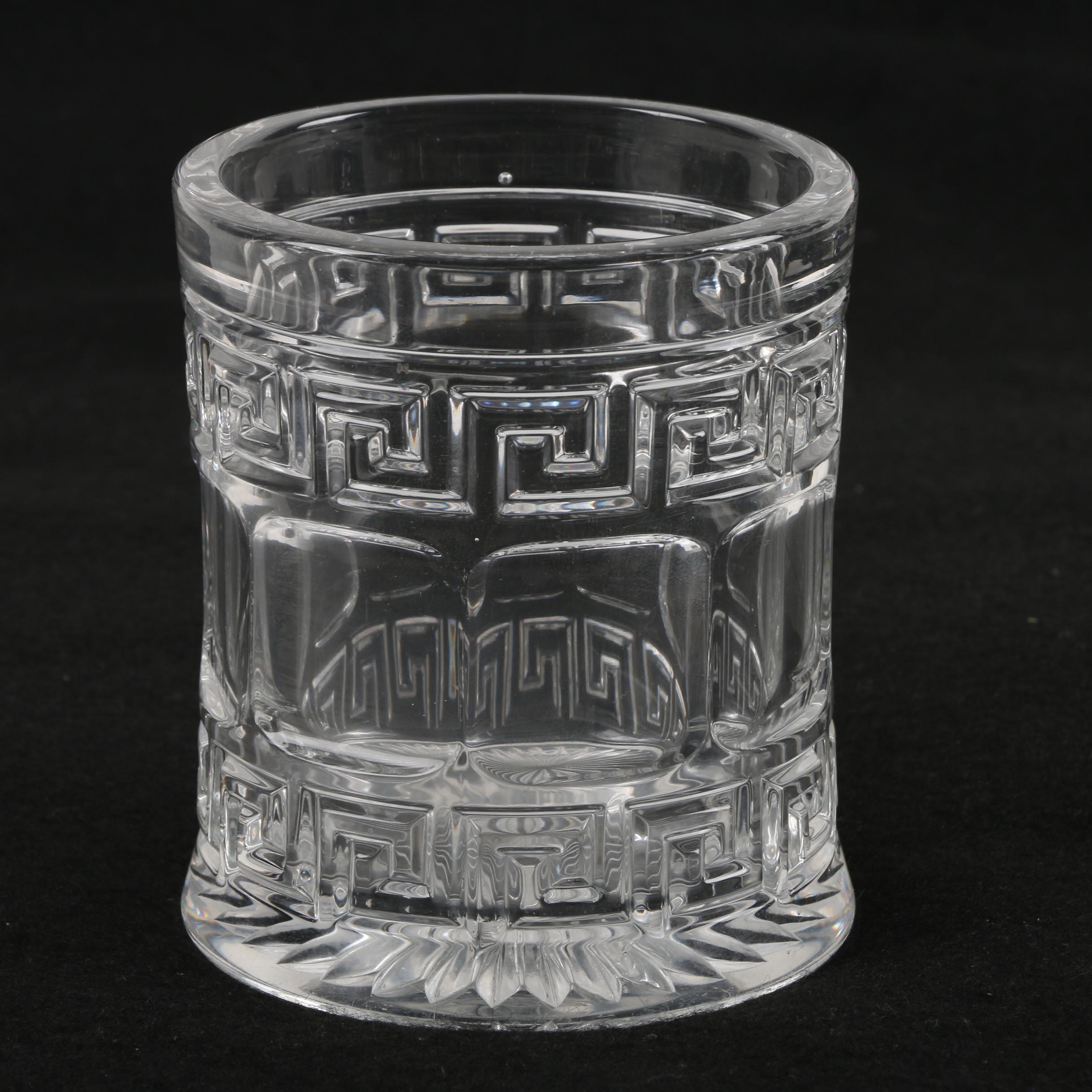 Vintage Heisey Creamer and "Greek Key" Tumbler