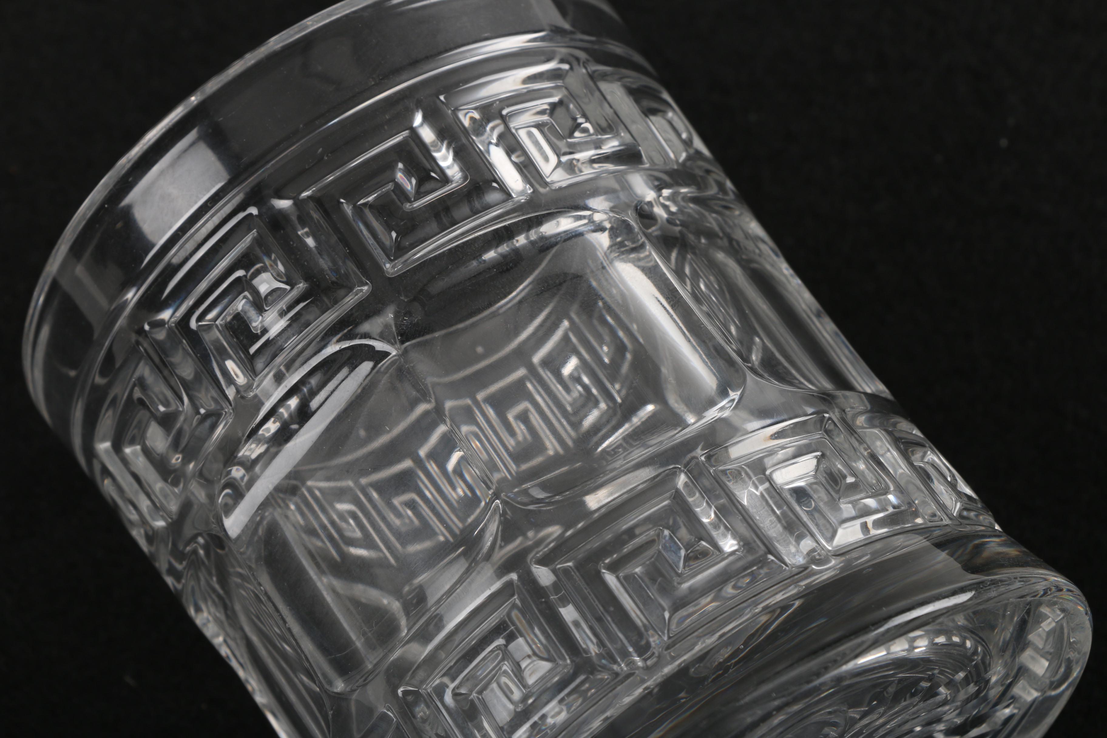 Vintage Heisey Creamer and "Greek Key" Tumbler