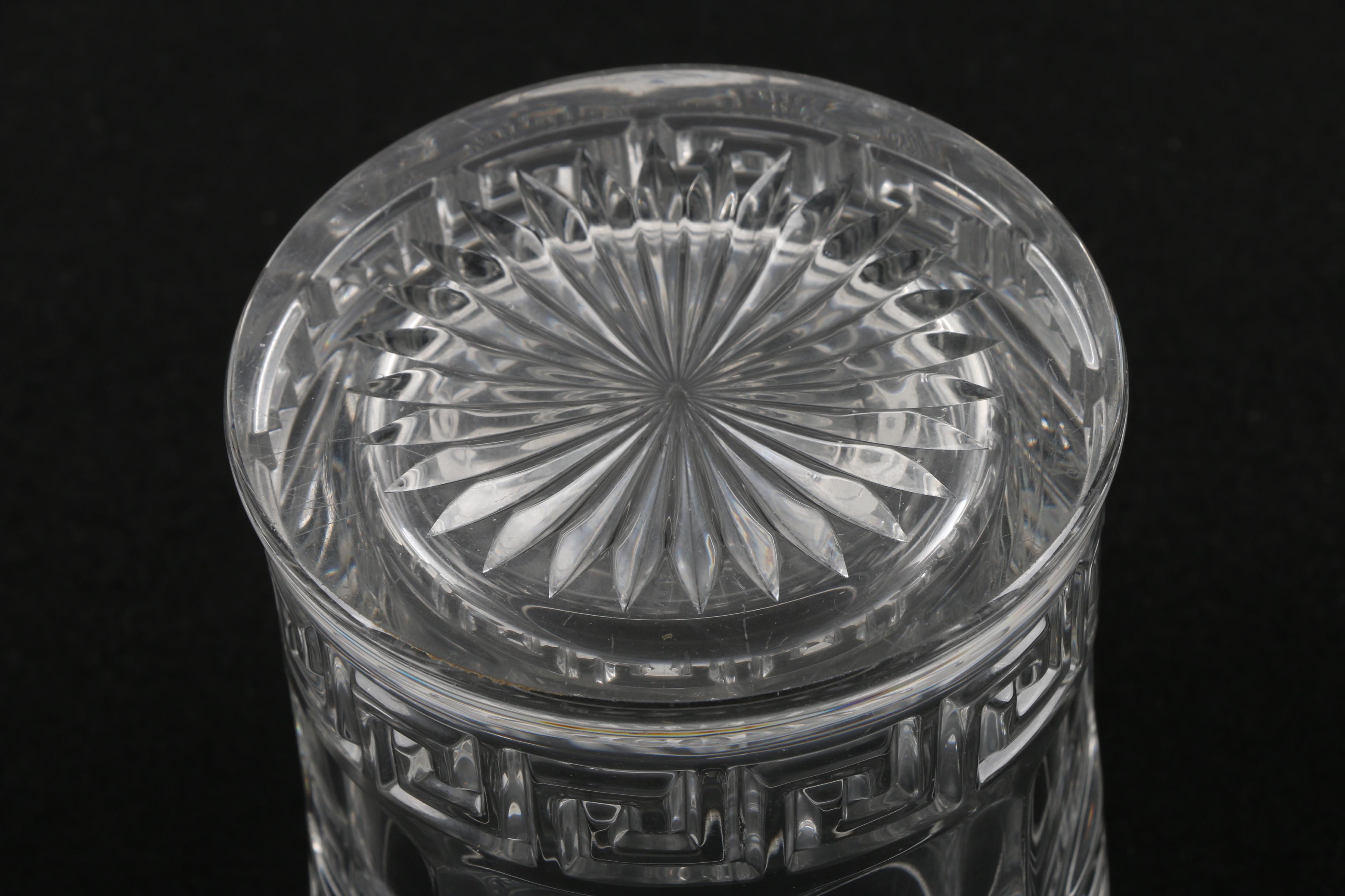 Vintage Heisey Creamer and "Greek Key" Tumbler