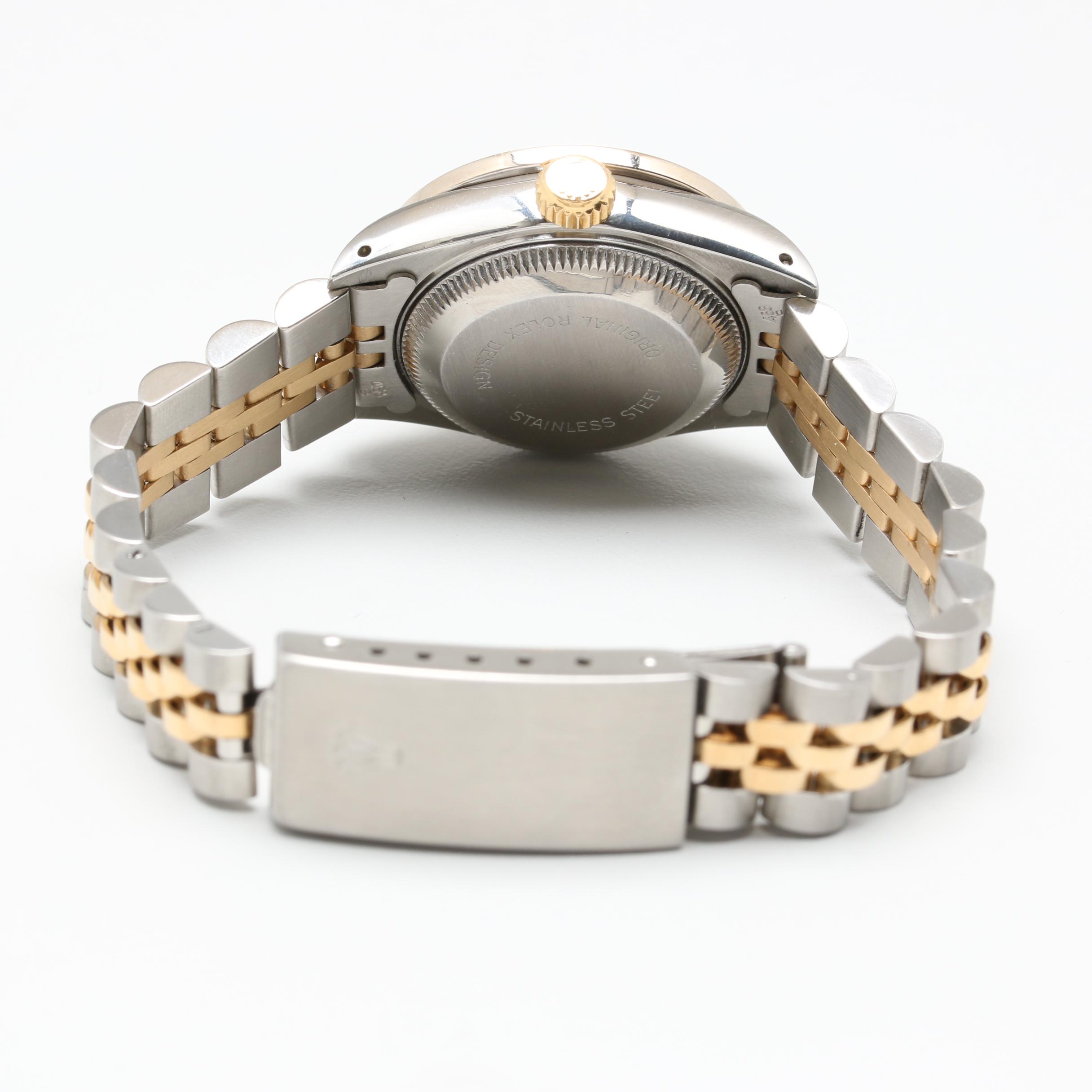 Rolex Oyster Perpetual 18K, 14K Gold and Stainless 1.19 CTW Diamond Watch