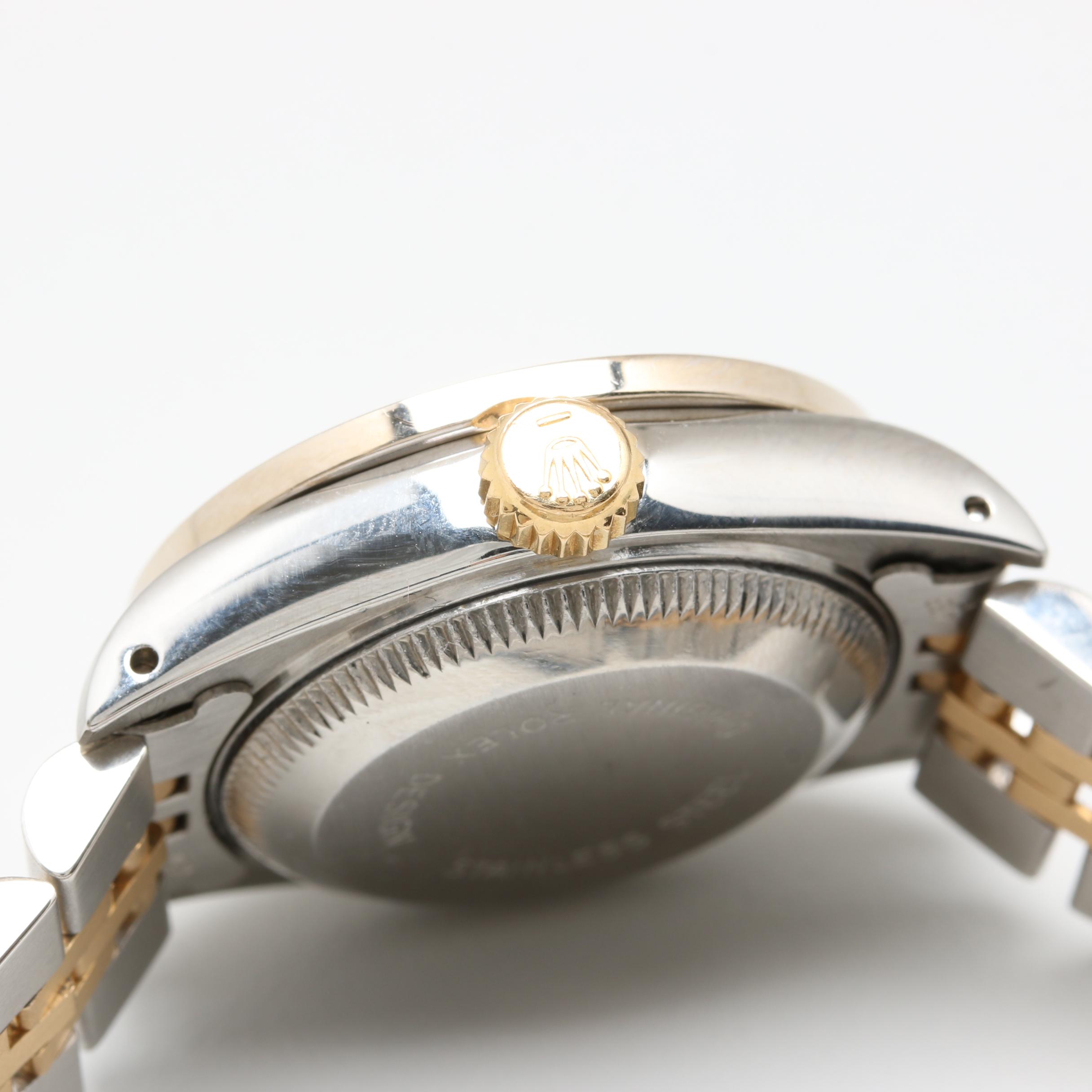 Rolex Oyster Perpetual 18K, 14K Gold and Stainless 1.19 CTW Diamond Watch