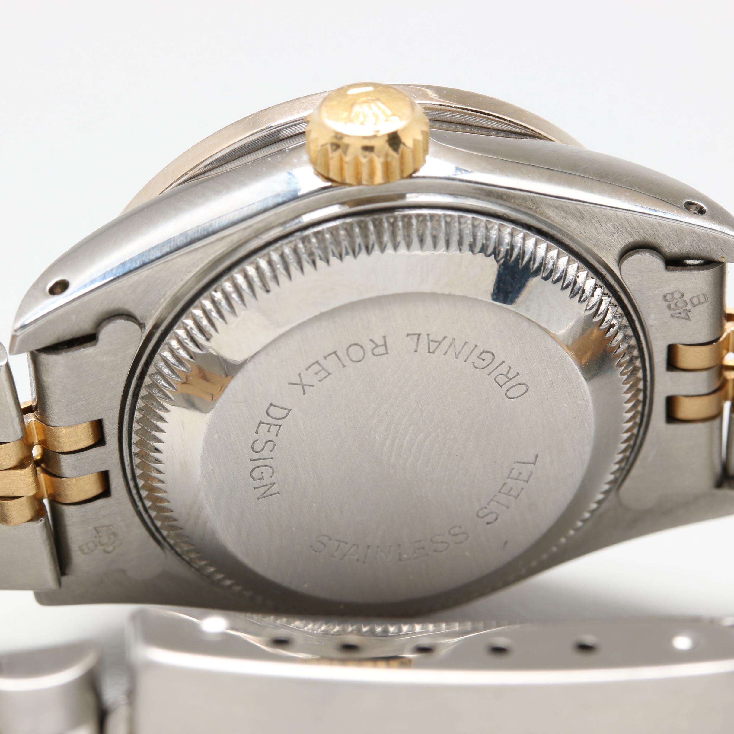 Rolex Oyster Perpetual 18K, 14K Gold and Stainless 1.19 CTW Diamond Watch