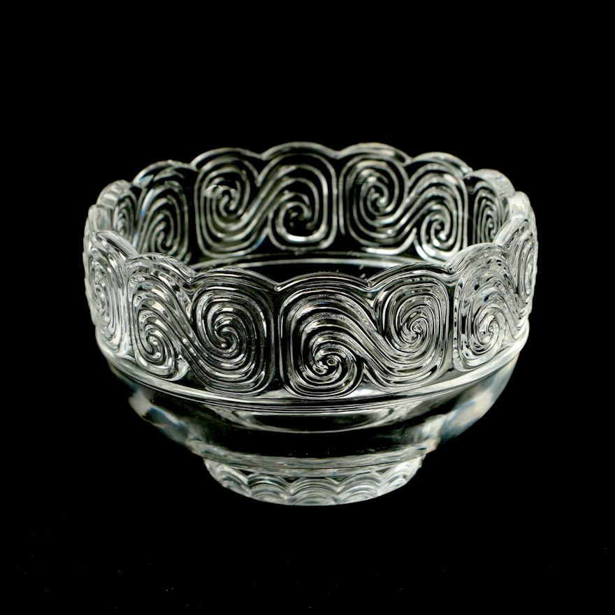 Tiffany & Co. Louis Comfort Tiffany Collection "Scroll" Crystal Bowl