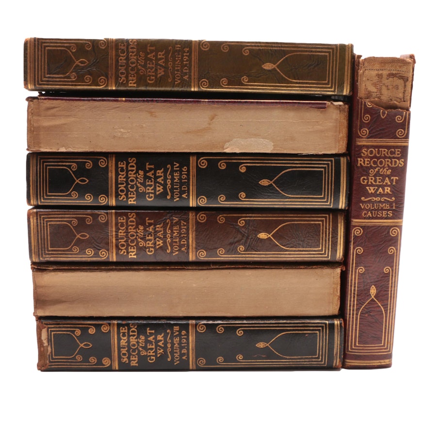 1923 "Source Records of the Great War" Seven Volume Set