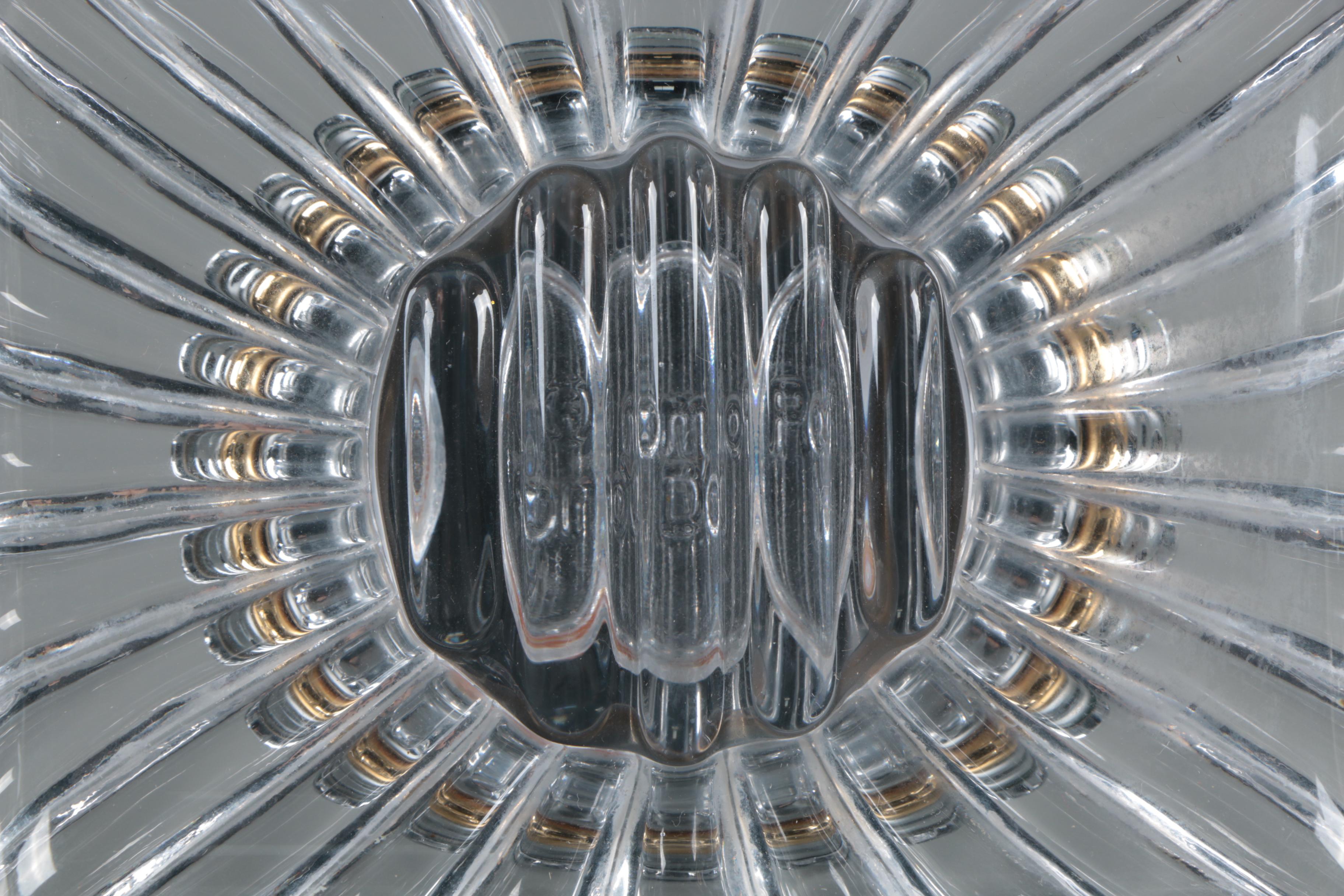 Pomd'or Crystal Soap Dish with Metal Pedestal Base