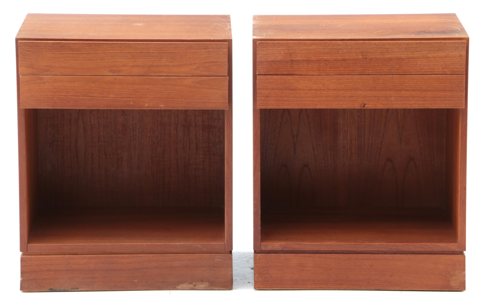 Pair of Danish Modern Teak Nightstands