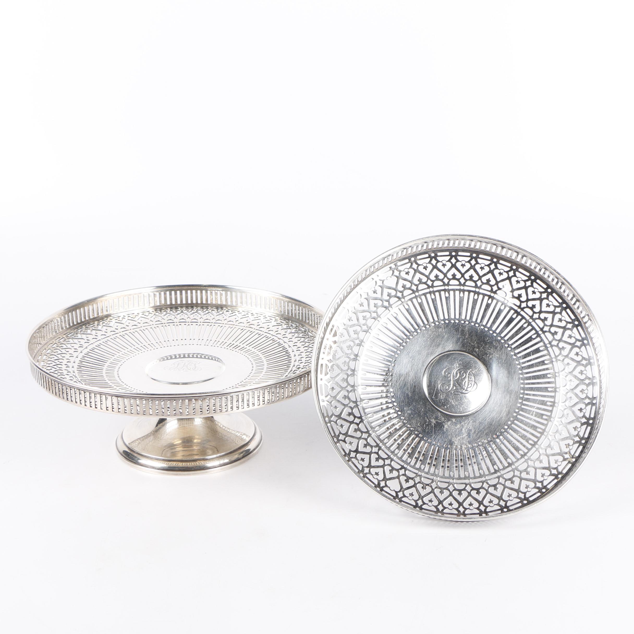 Vintage Tiffany & Co. Sterling Silver Reticulated Compotes