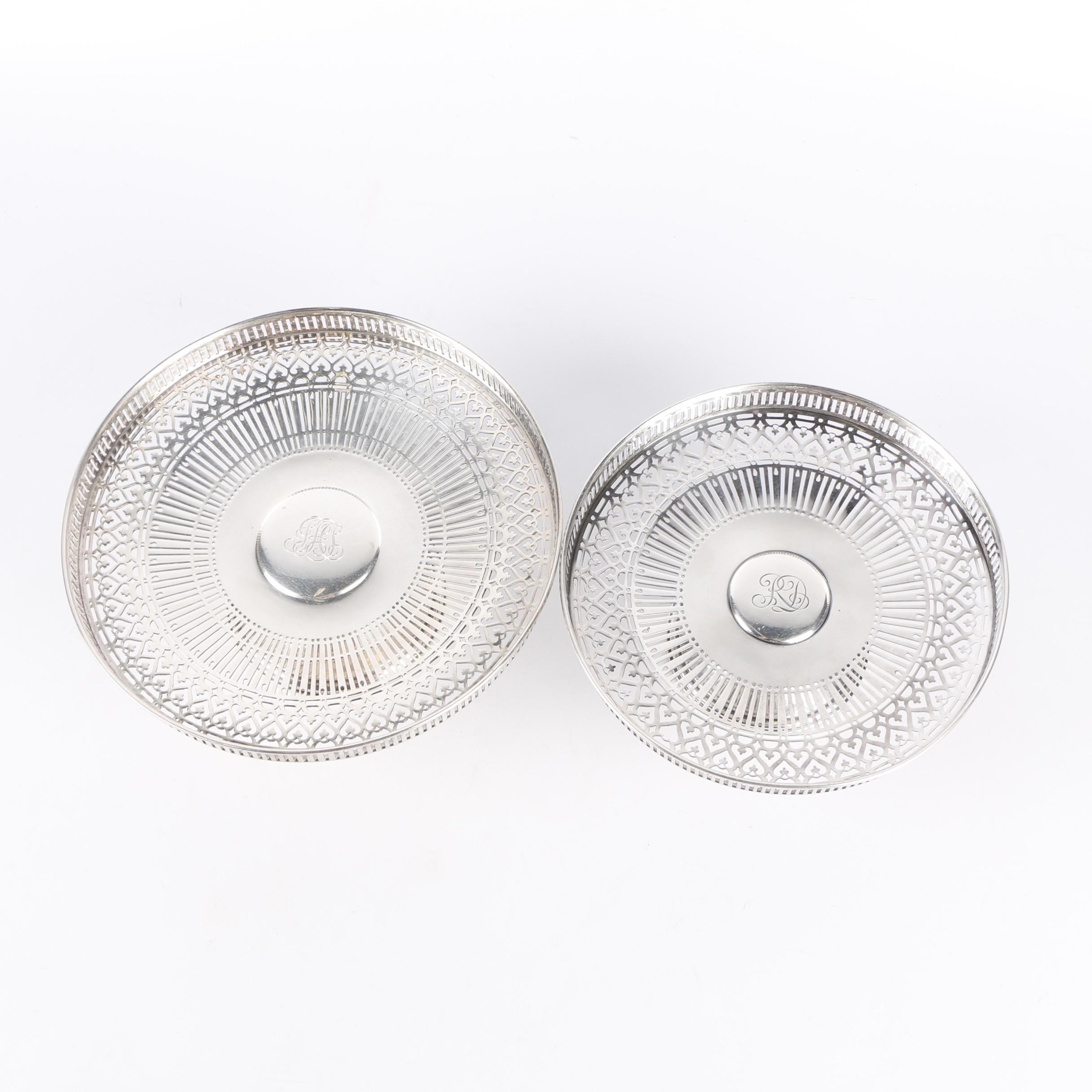 Vintage Tiffany & Co. Sterling Silver Reticulated Compotes