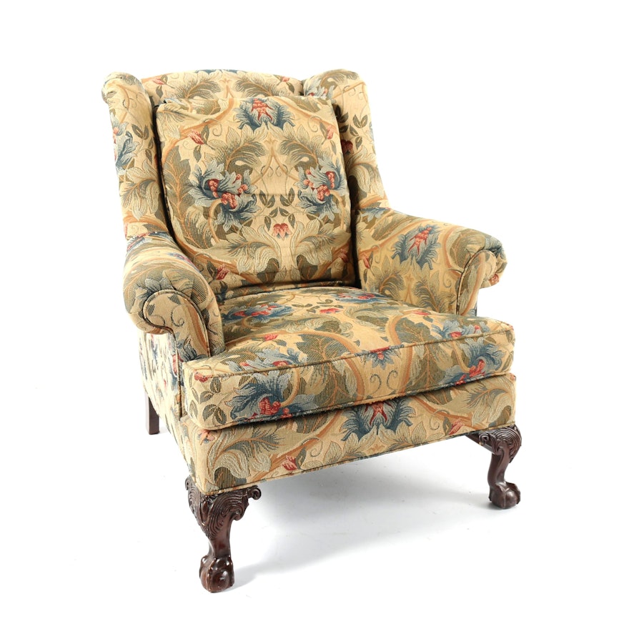 Chippendale Style Upholstered Armchair