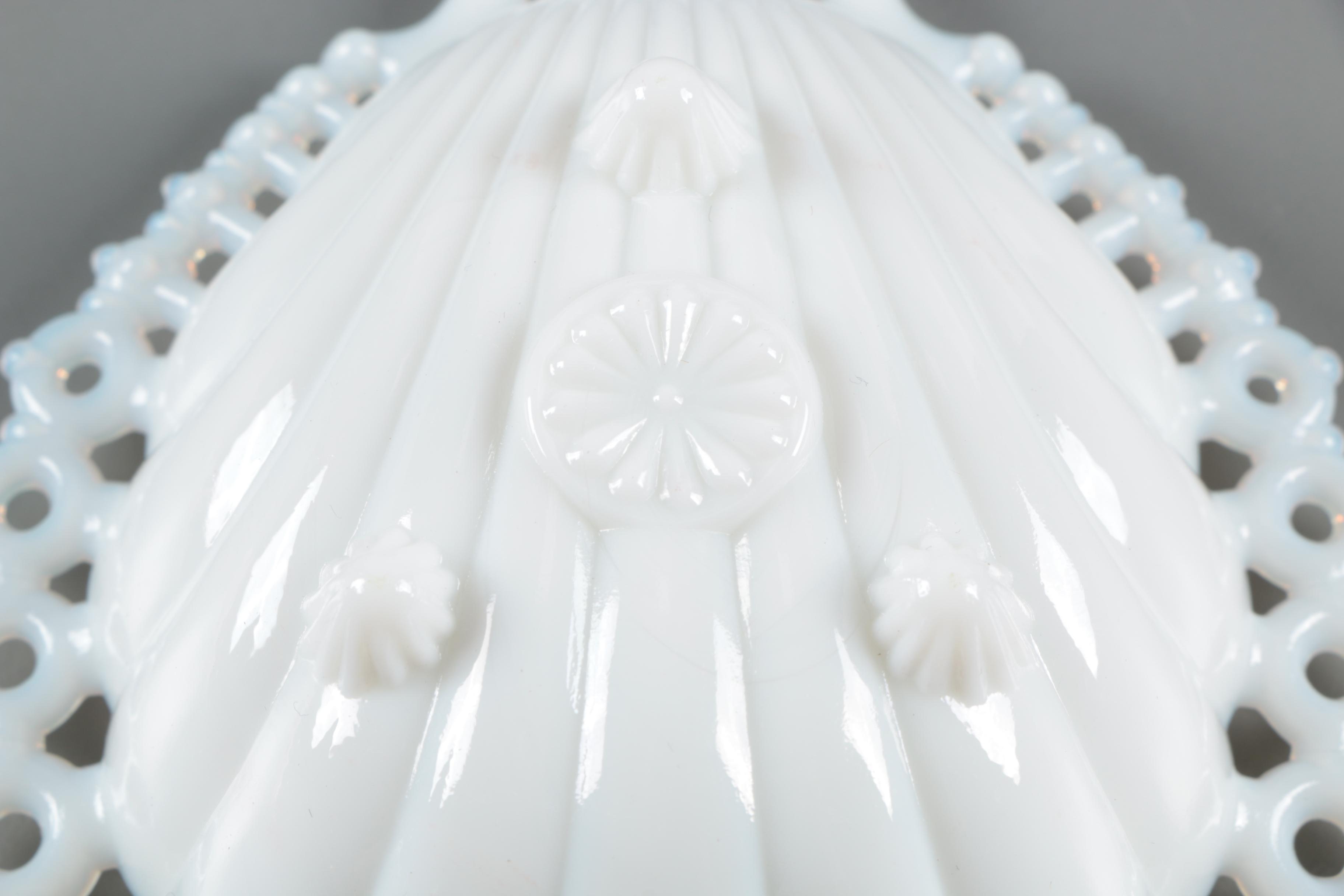 Hobnail Cookie Jar and Milk Glass Servingware