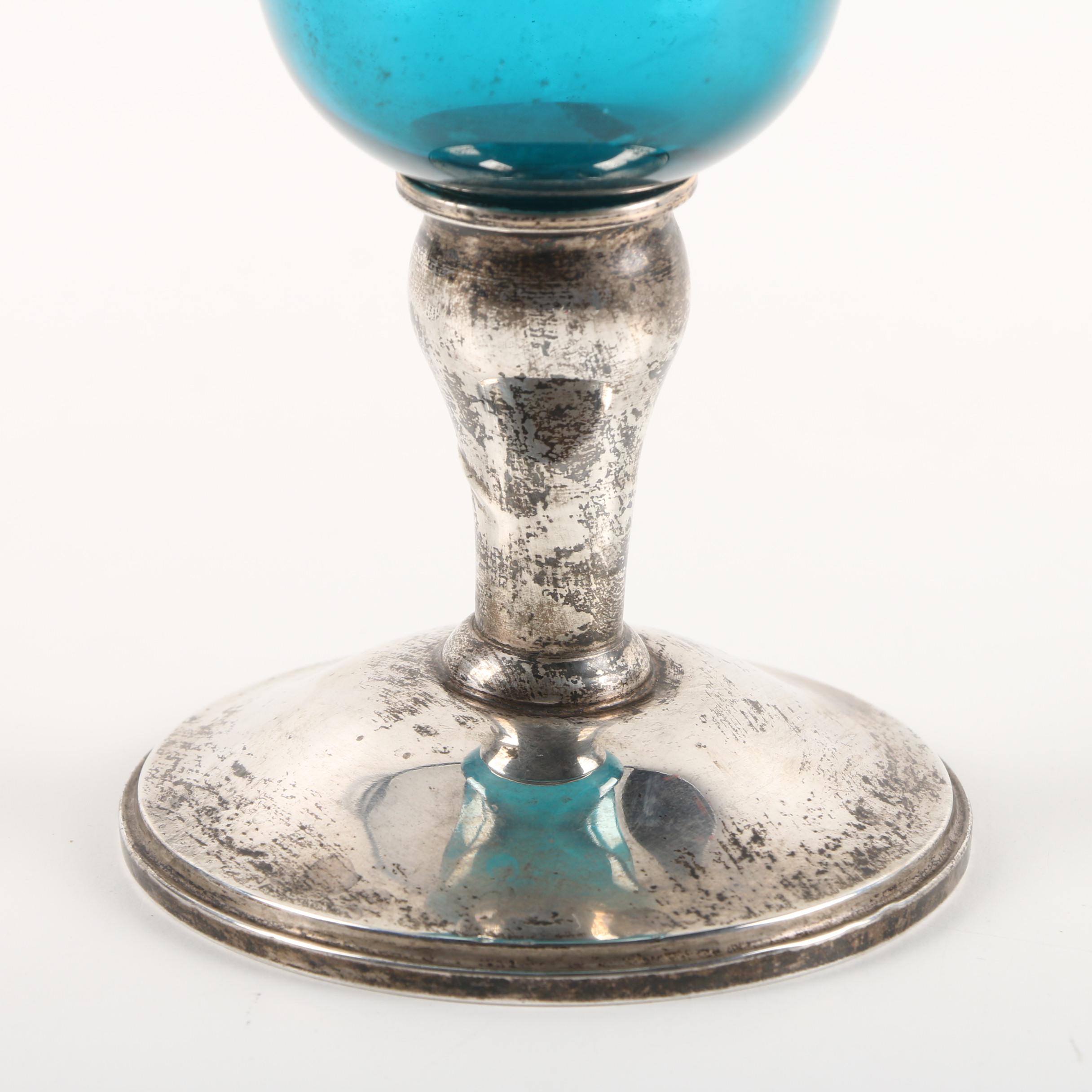 Gorham Crystal Vase with Weighted Sterling Silver Base