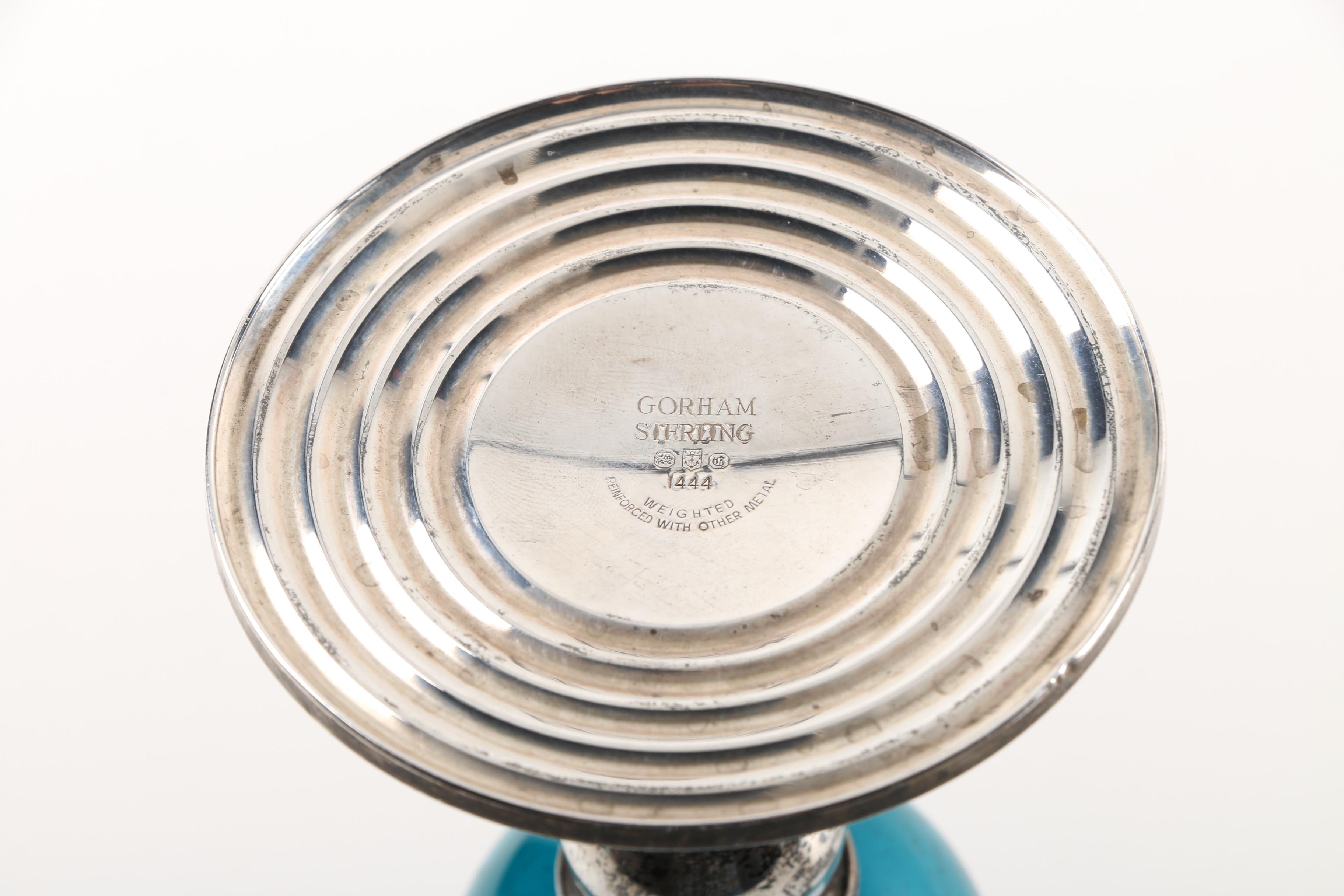 Gorham Crystal Vase with Weighted Sterling Silver Base