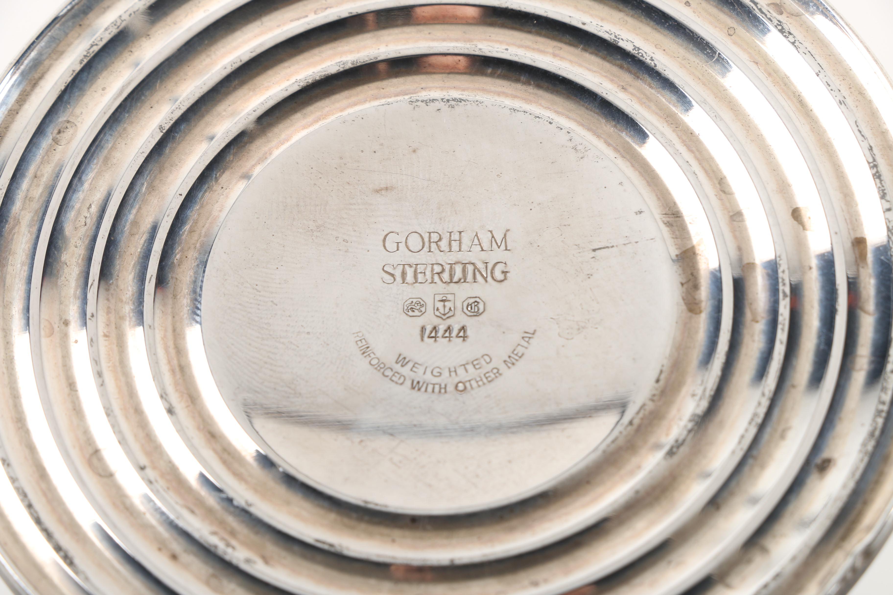 Gorham Crystal Vase with Weighted Sterling Silver Base