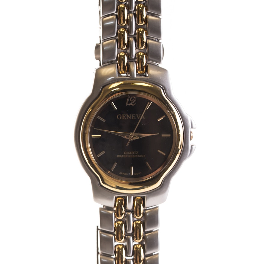 Geneva Stainless Steel Wristwatch