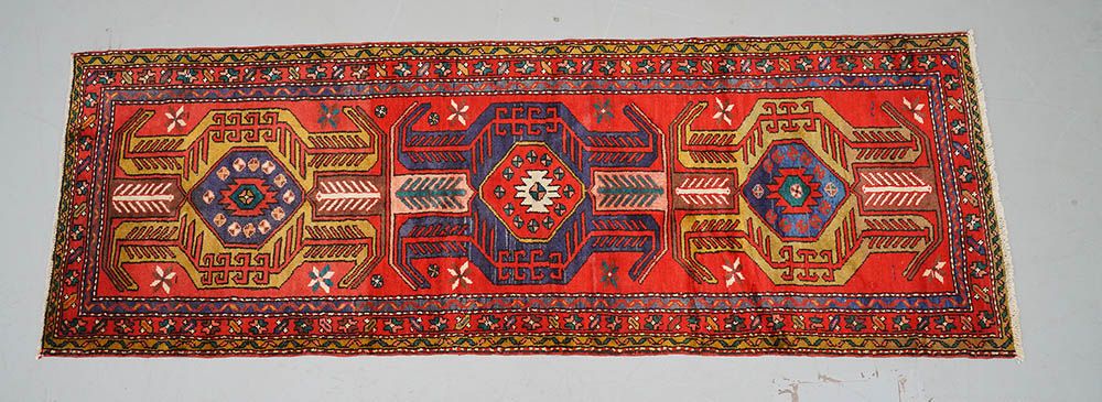 Hand-Knotted Caucasian Talish Lenkoran Wool Carpet Runner