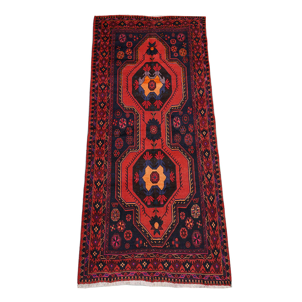 Hand-Knotted Caucasian Karabagh Wool Accent Rug
