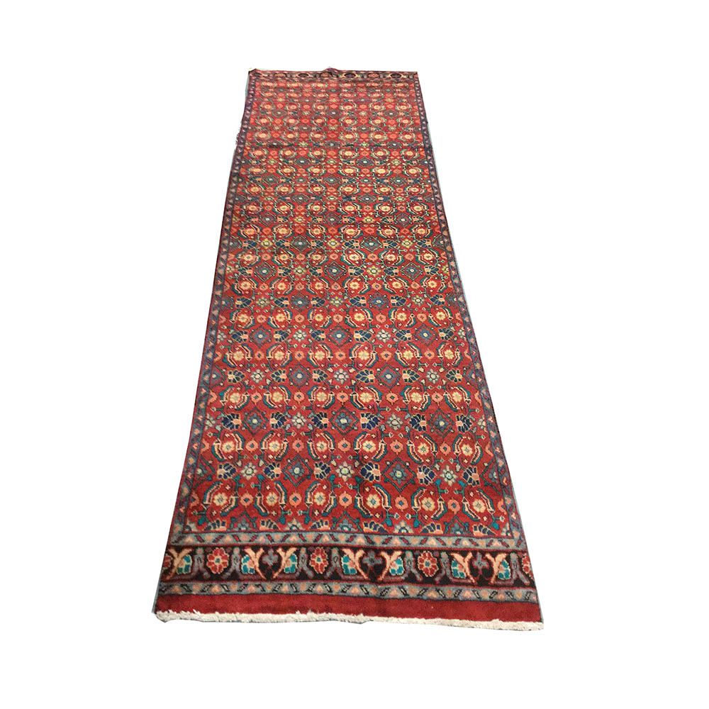 Hand-Knotted Persian Wool Carpet Runner