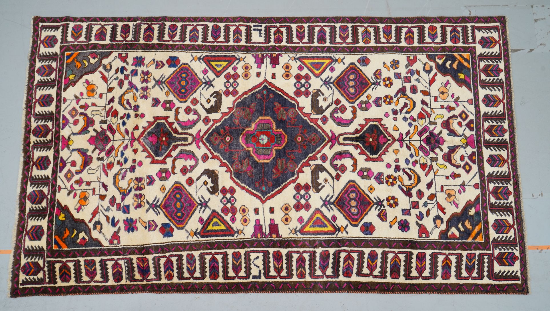 Hand-Knotted Caucasian Wool Area Rug