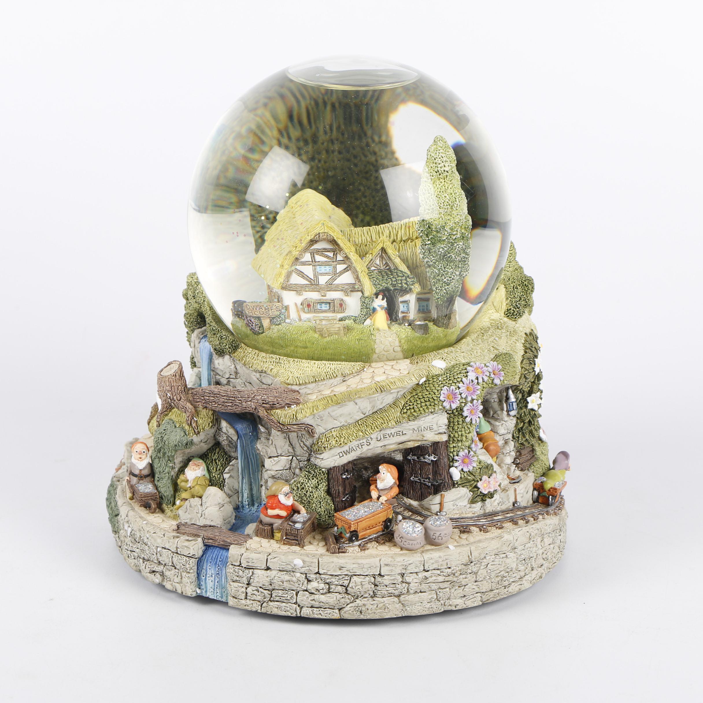 Disney's "Snow White and The Seven Dwarfs" Musical Cottage Snow Globe