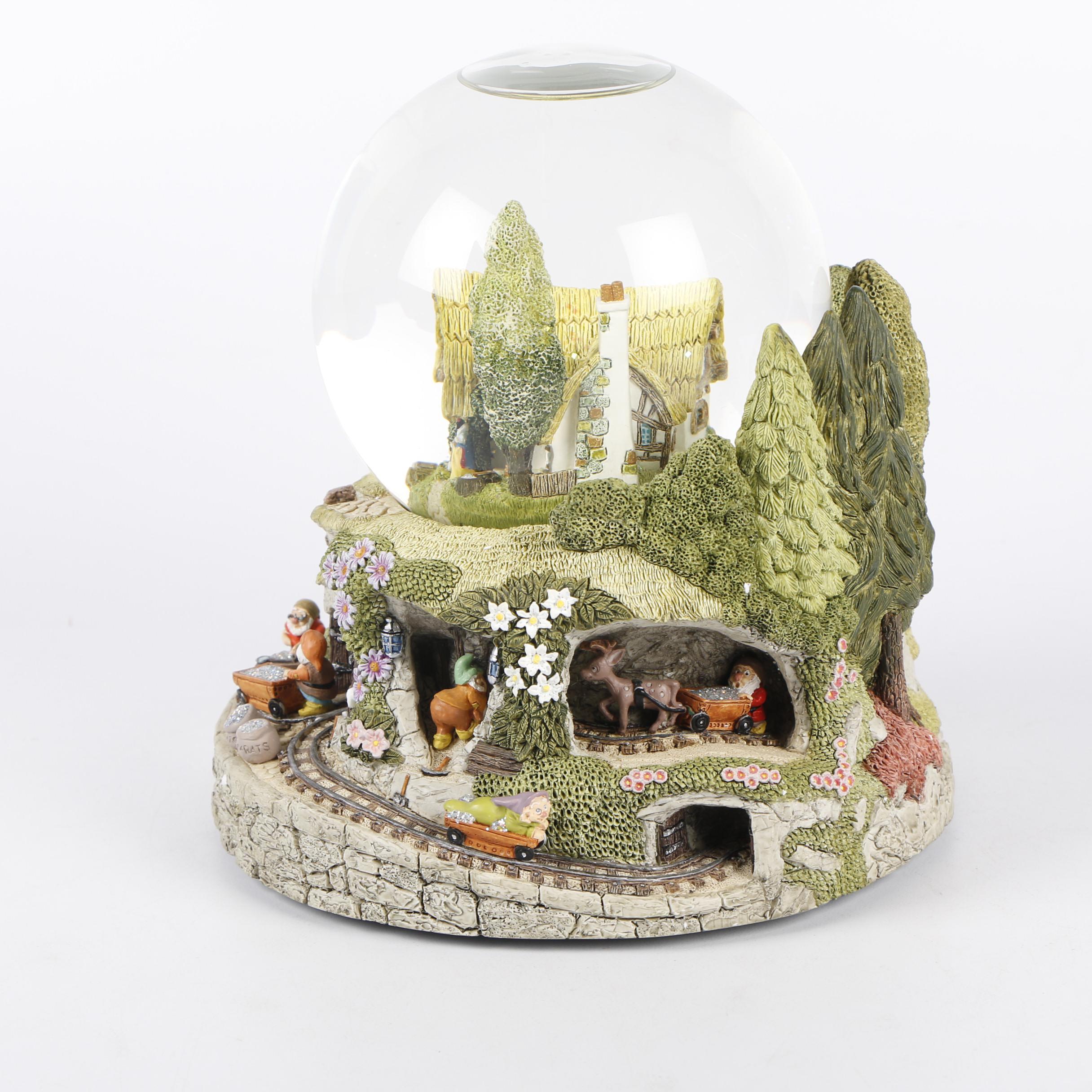 Disney's "Snow White and The Seven Dwarfs" Musical Cottage Snow Globe