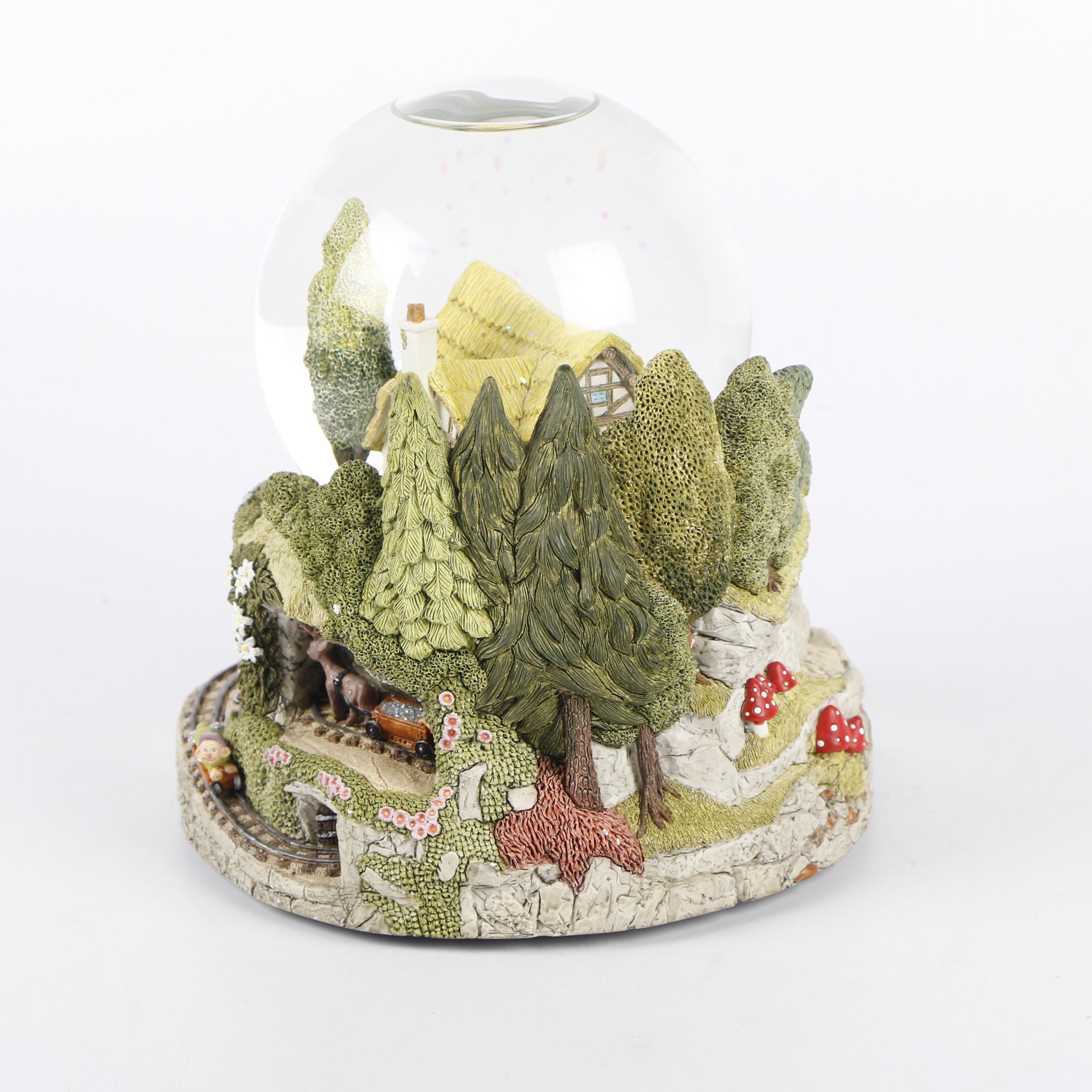 Disney's "Snow White and The Seven Dwarfs" Musical Cottage Snow Globe