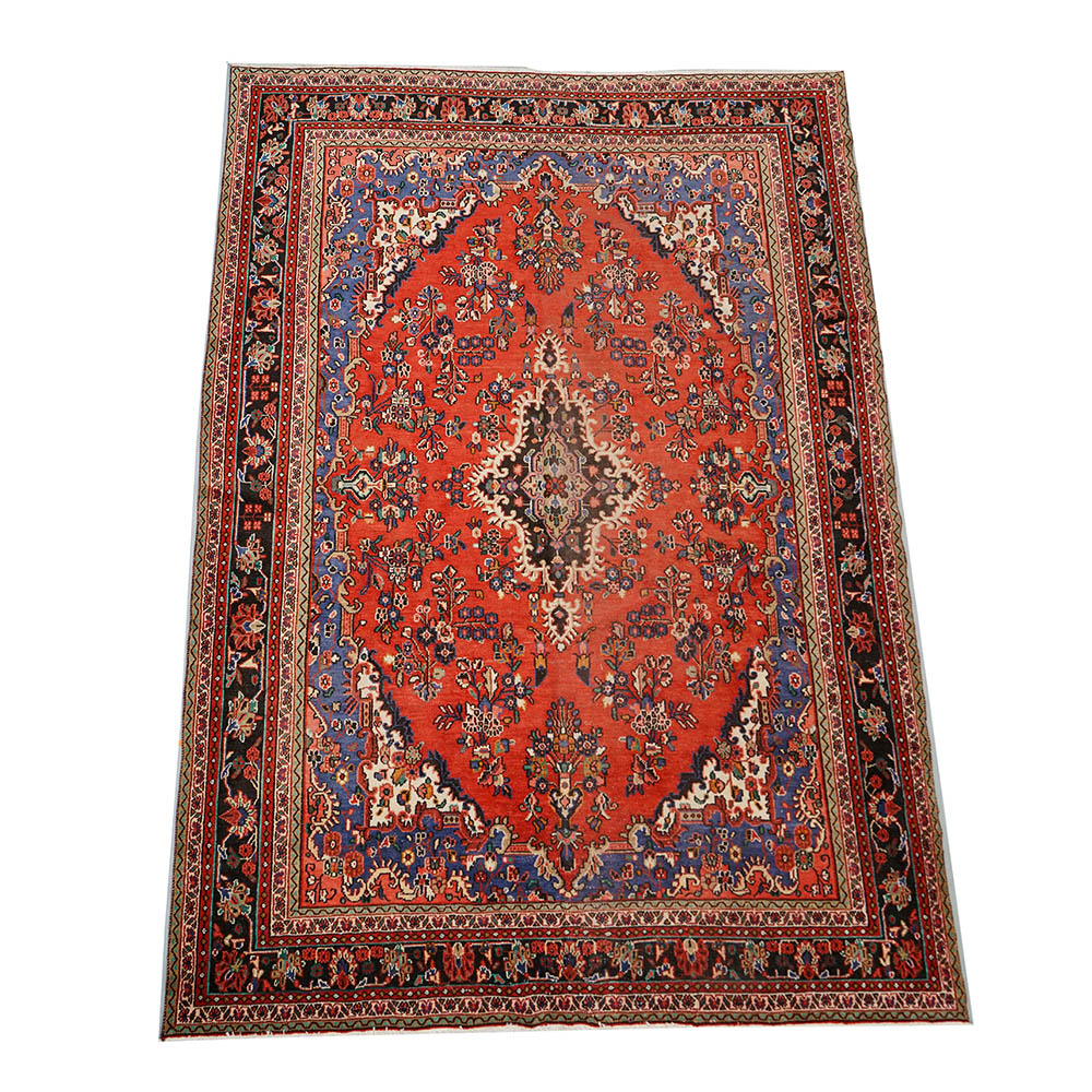 Hand-Knotted Persian Malayer Wool Room Sized Rug