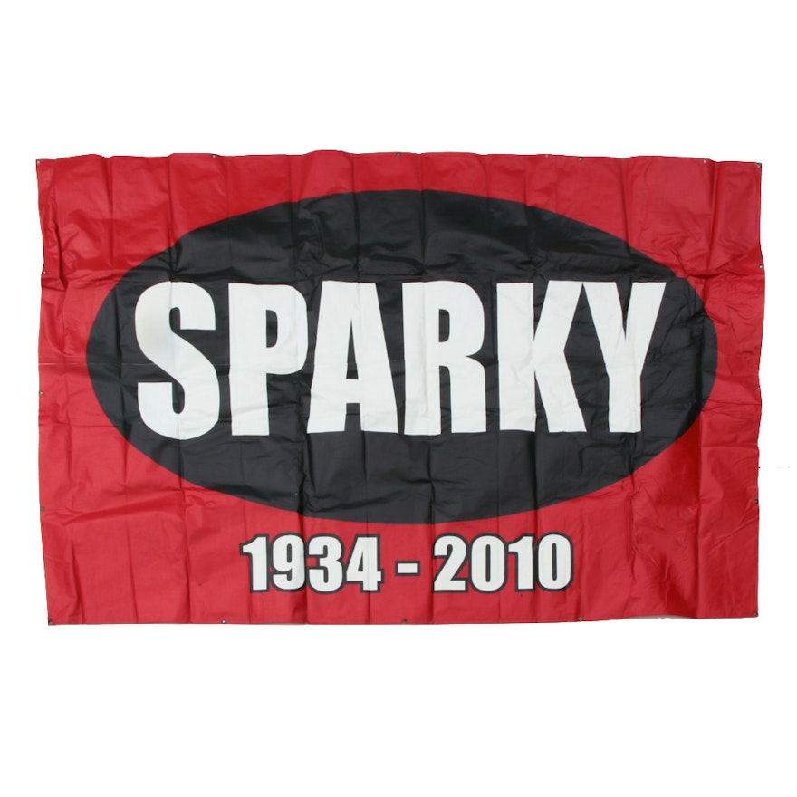 Reds Hall of Fame Sparky Anderson Memorial Banner COA