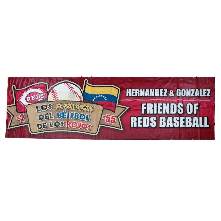 Cincinnati Reds Hall of Fame Latin Players Ticket Program Banner COA