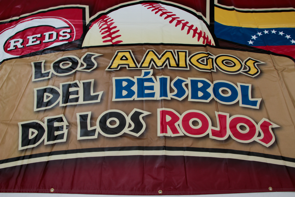 Cincinnati Reds Hall of Fame Latin Players Ticket Program Banner COA