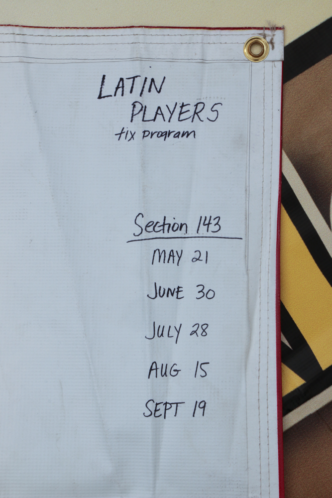 Cincinnati Reds Hall of Fame Latin Players Ticket Program Banner COA