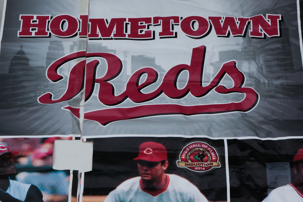 Hall of Fame "Hometown Reds" Exhibit Banner Part 1 COA