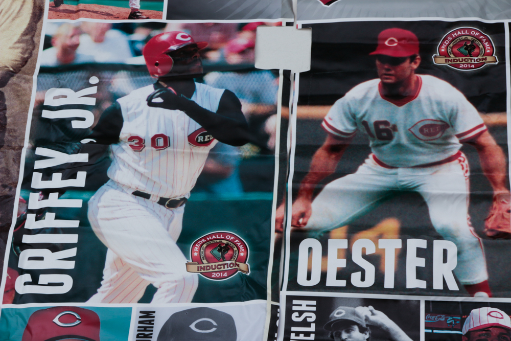 Hall of Fame "Hometown Reds" Exhibit Banner Part 1 COA