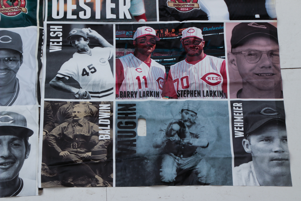 Hall of Fame "Hometown Reds" Exhibit Banner Part 1 COA