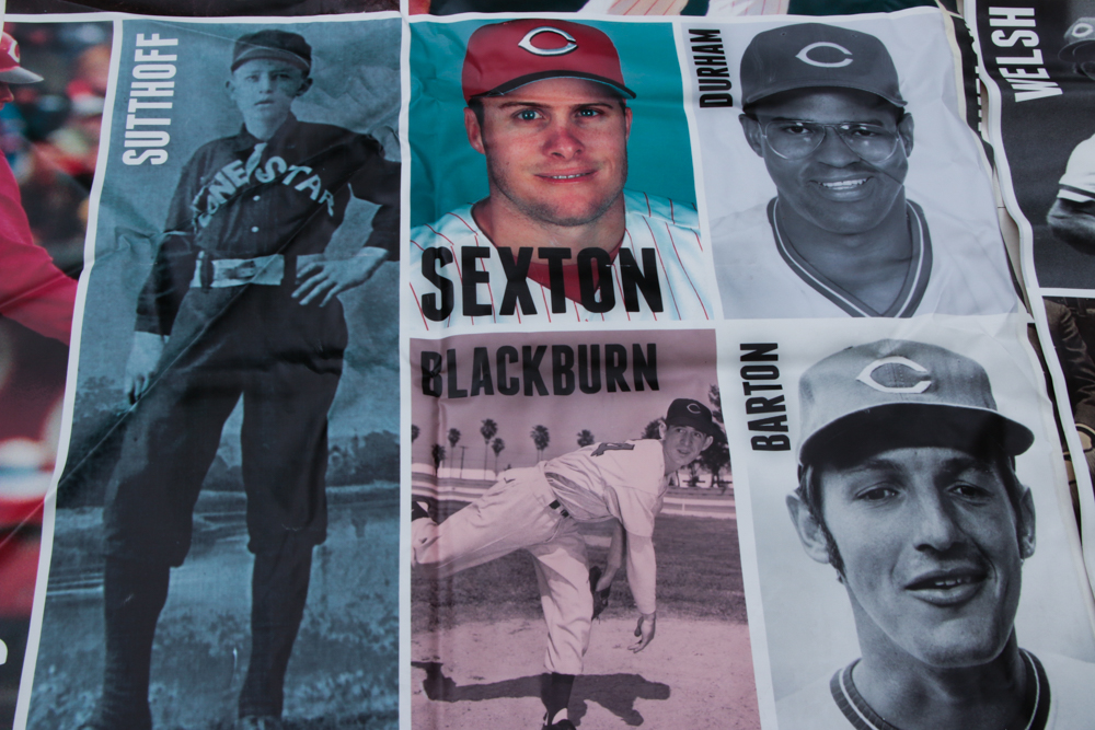 Hall of Fame "Hometown Reds" Exhibit Banner Part 1 COA