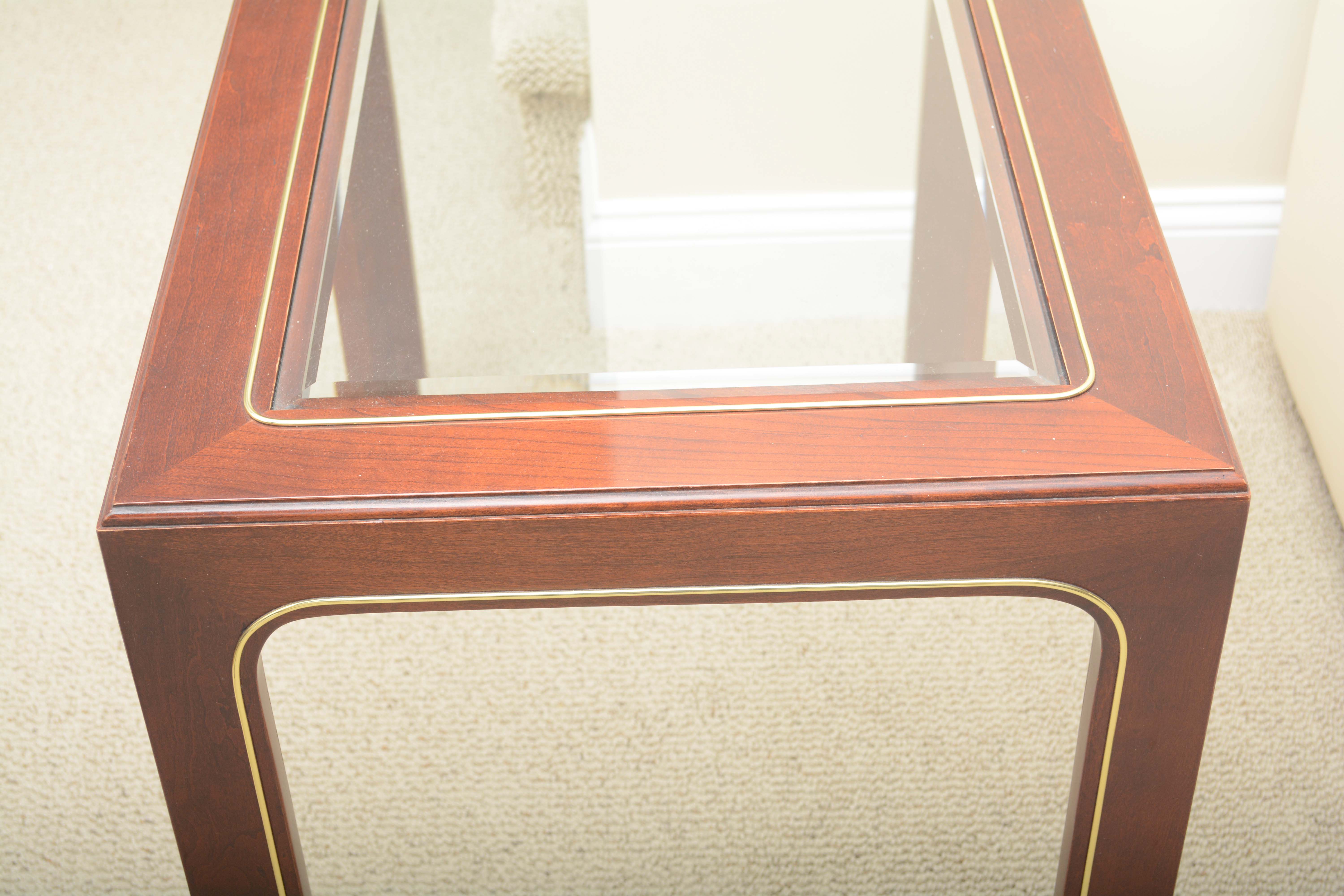 Glass-Top End Table by Hekman