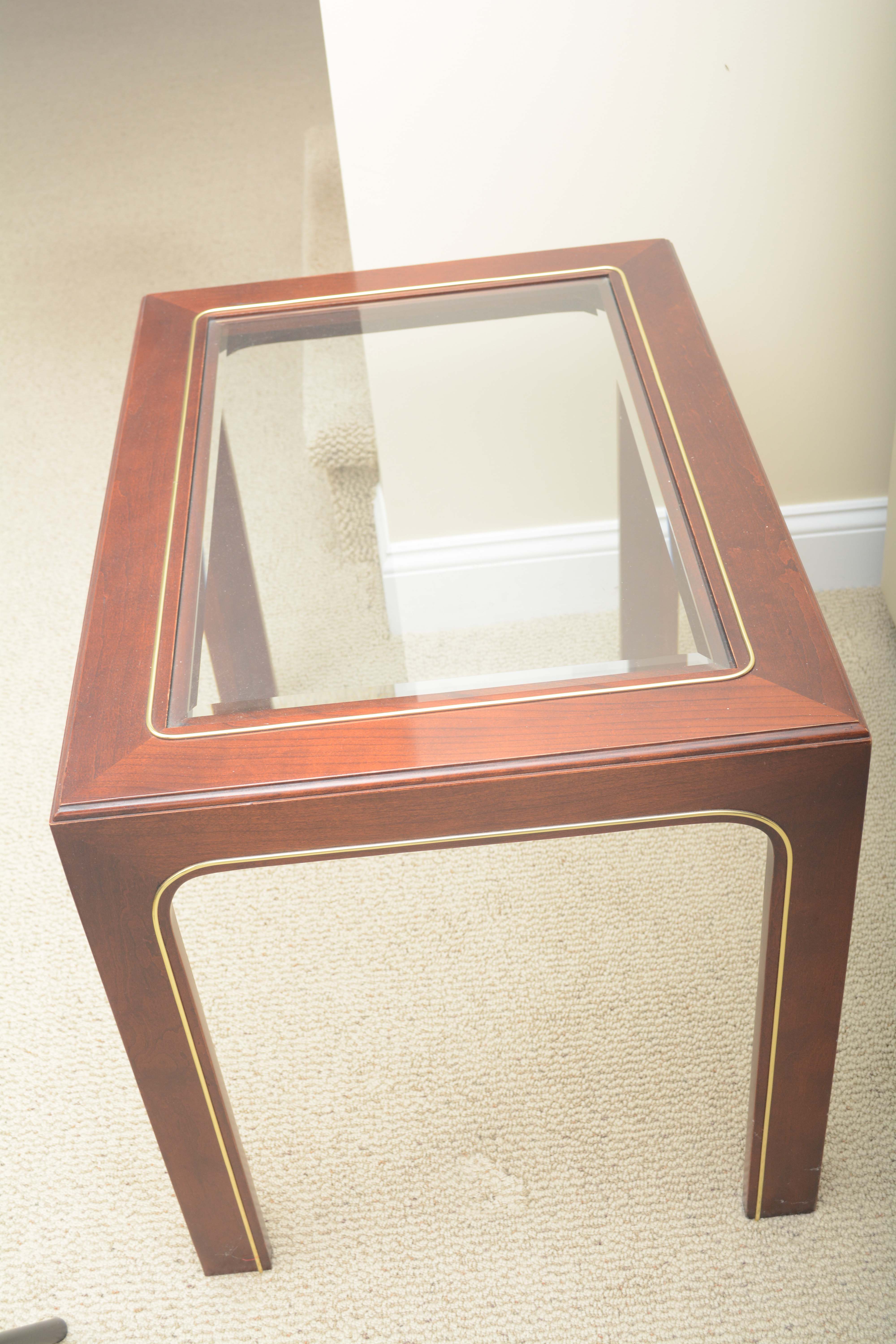 Glass-Top End Table by Hekman