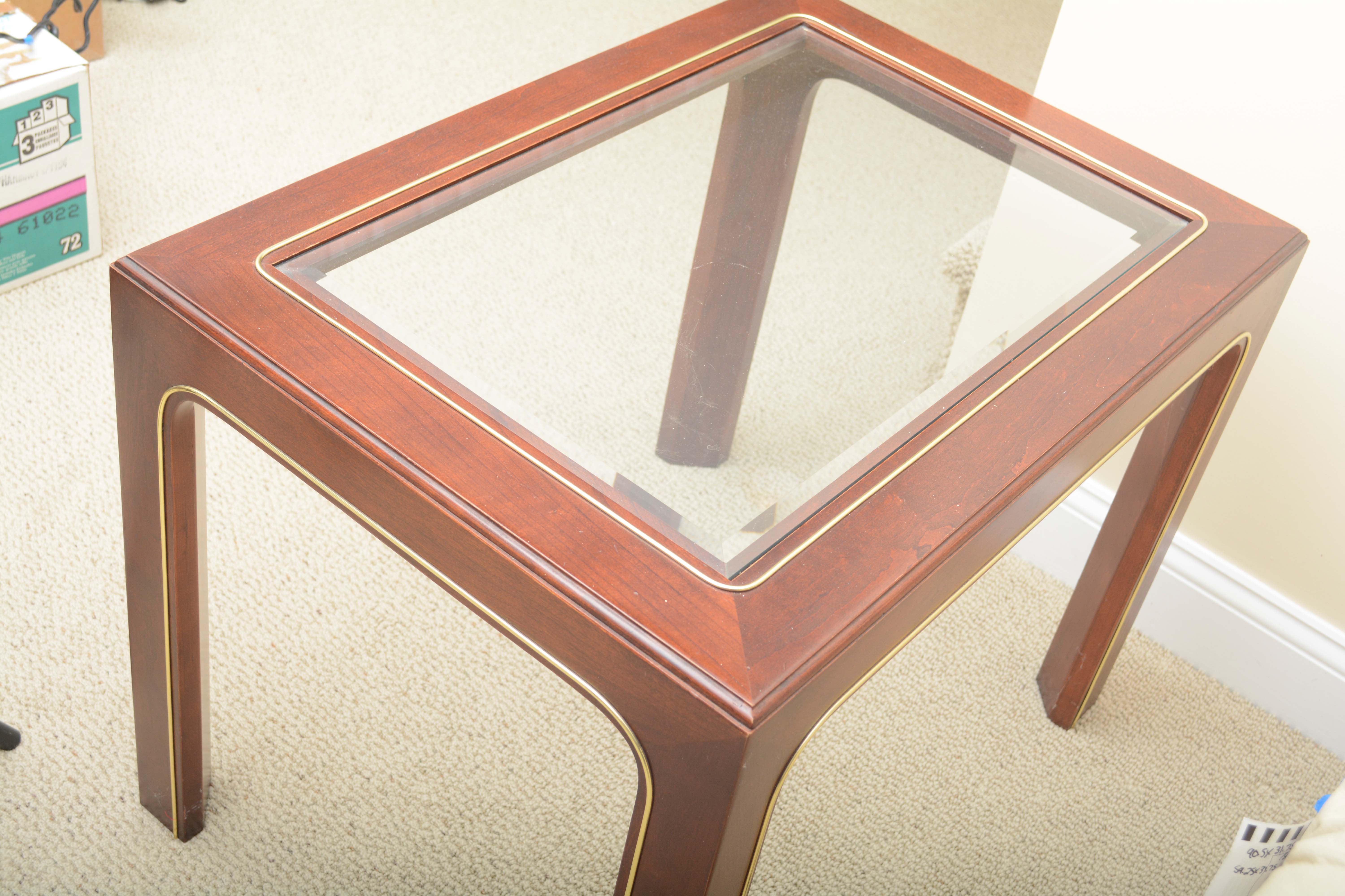 Glass-Top End Table by Hekman