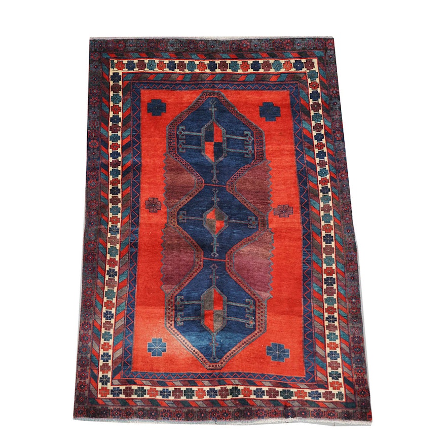 Hand-Knotted Caucasian Wool Area Rug