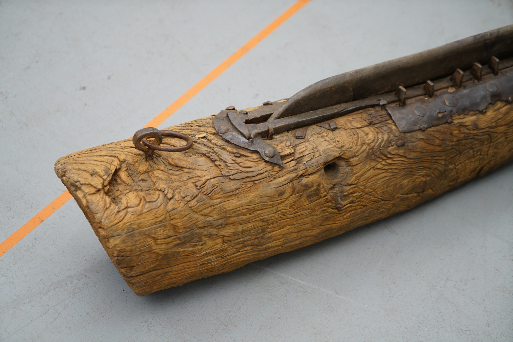 Vintage Metal Hand Saw with Wooden Whale Shaped Holder