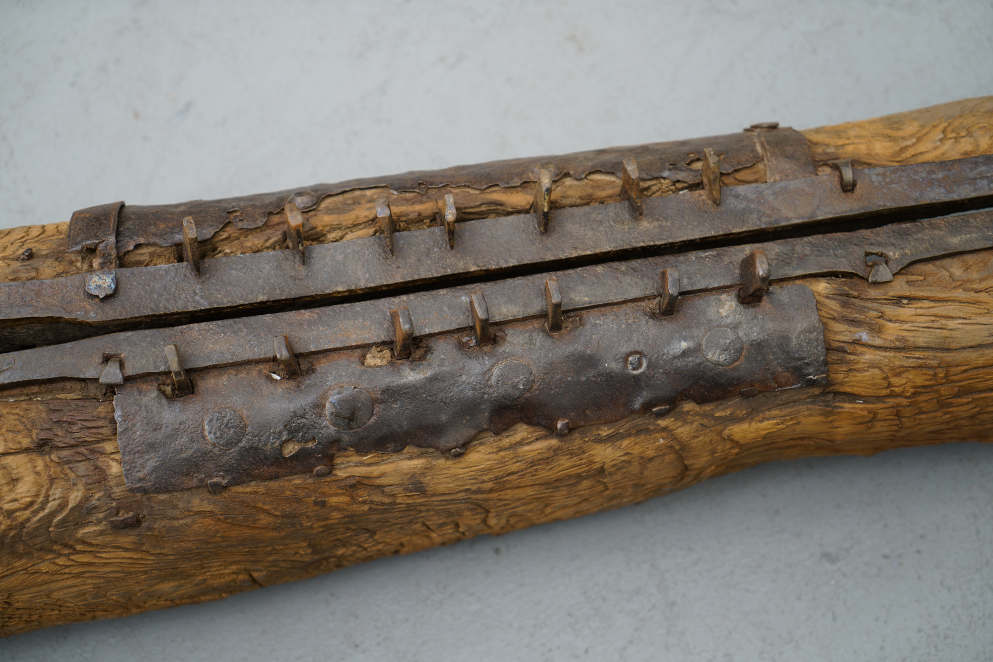 Vintage Metal Hand Saw with Wooden Whale Shaped Holder