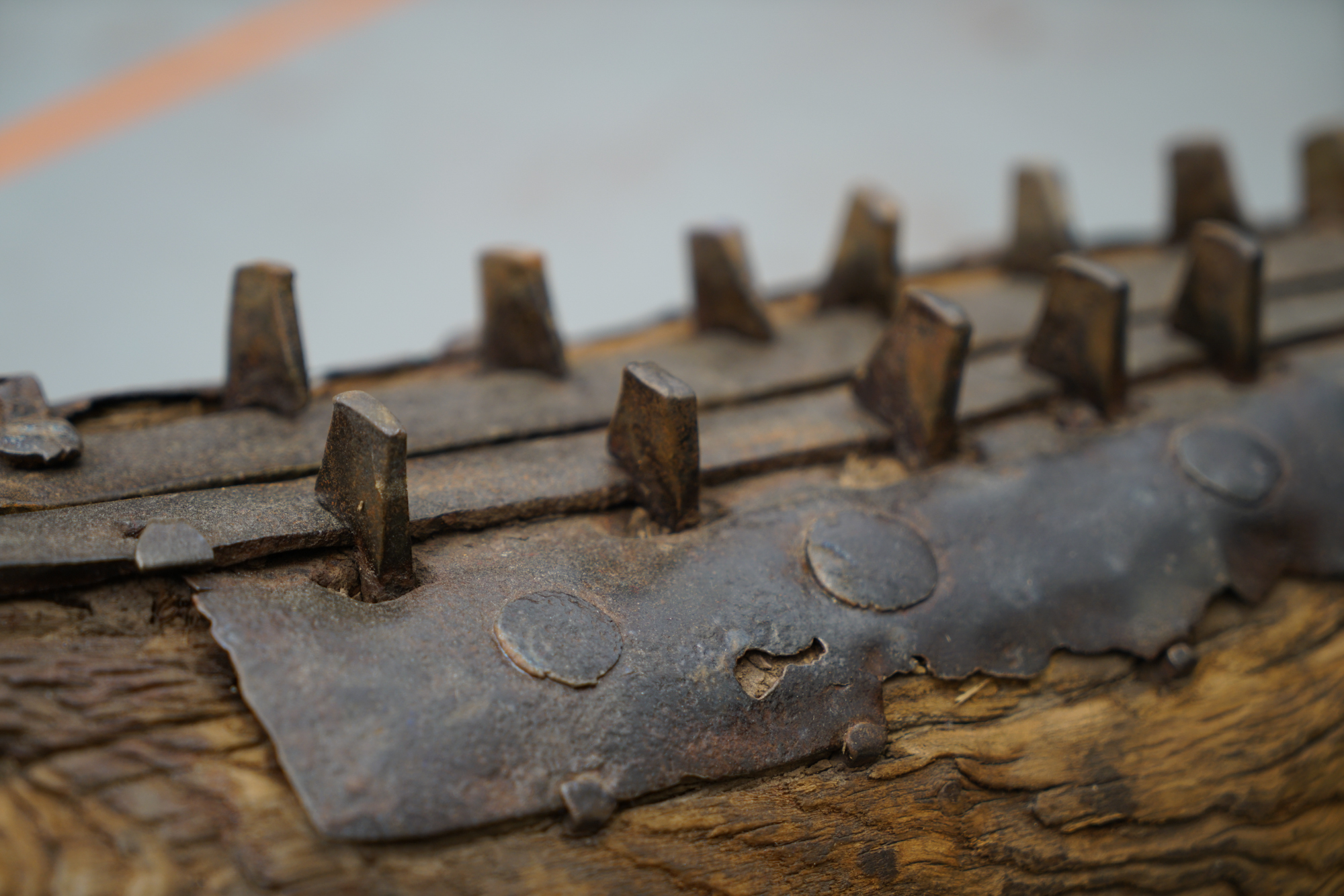 Vintage Metal Hand Saw with Wooden Whale Shaped Holder