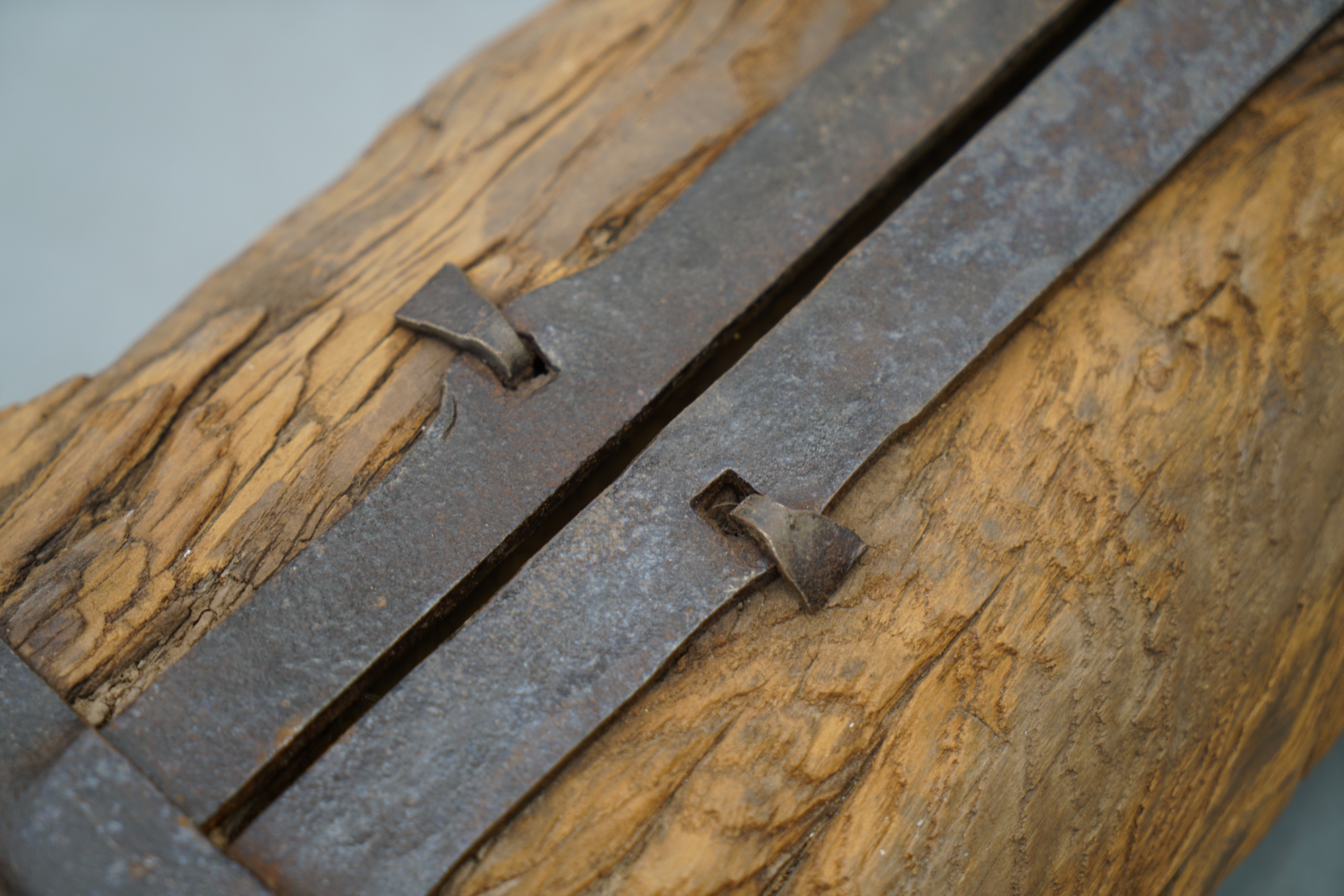 Vintage Metal Hand Saw with Wooden Whale Shaped Holder