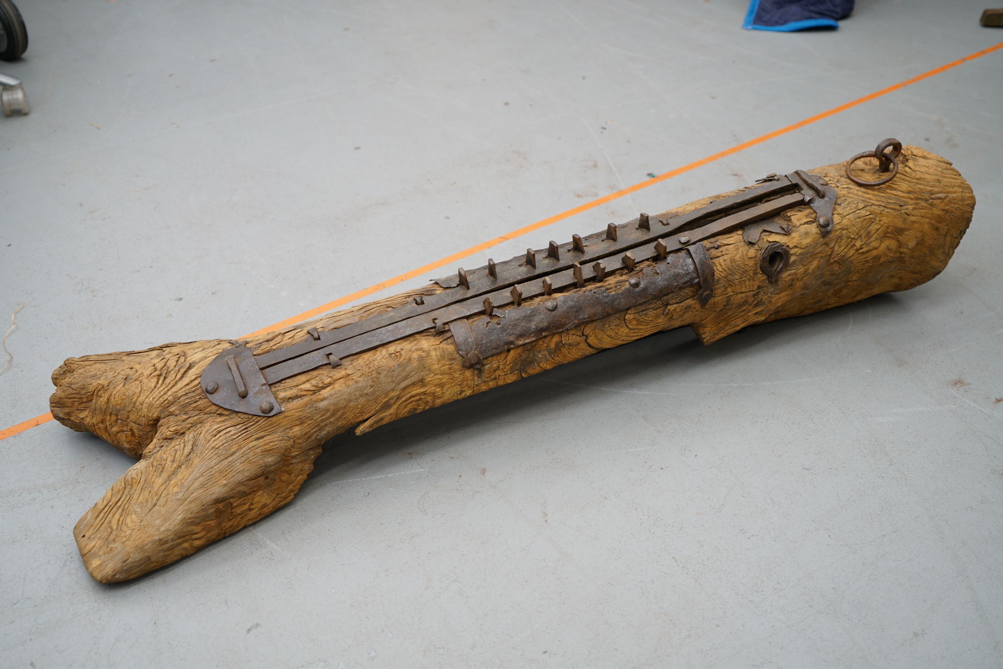 Vintage Metal Hand Saw with Wooden Whale Shaped Holder