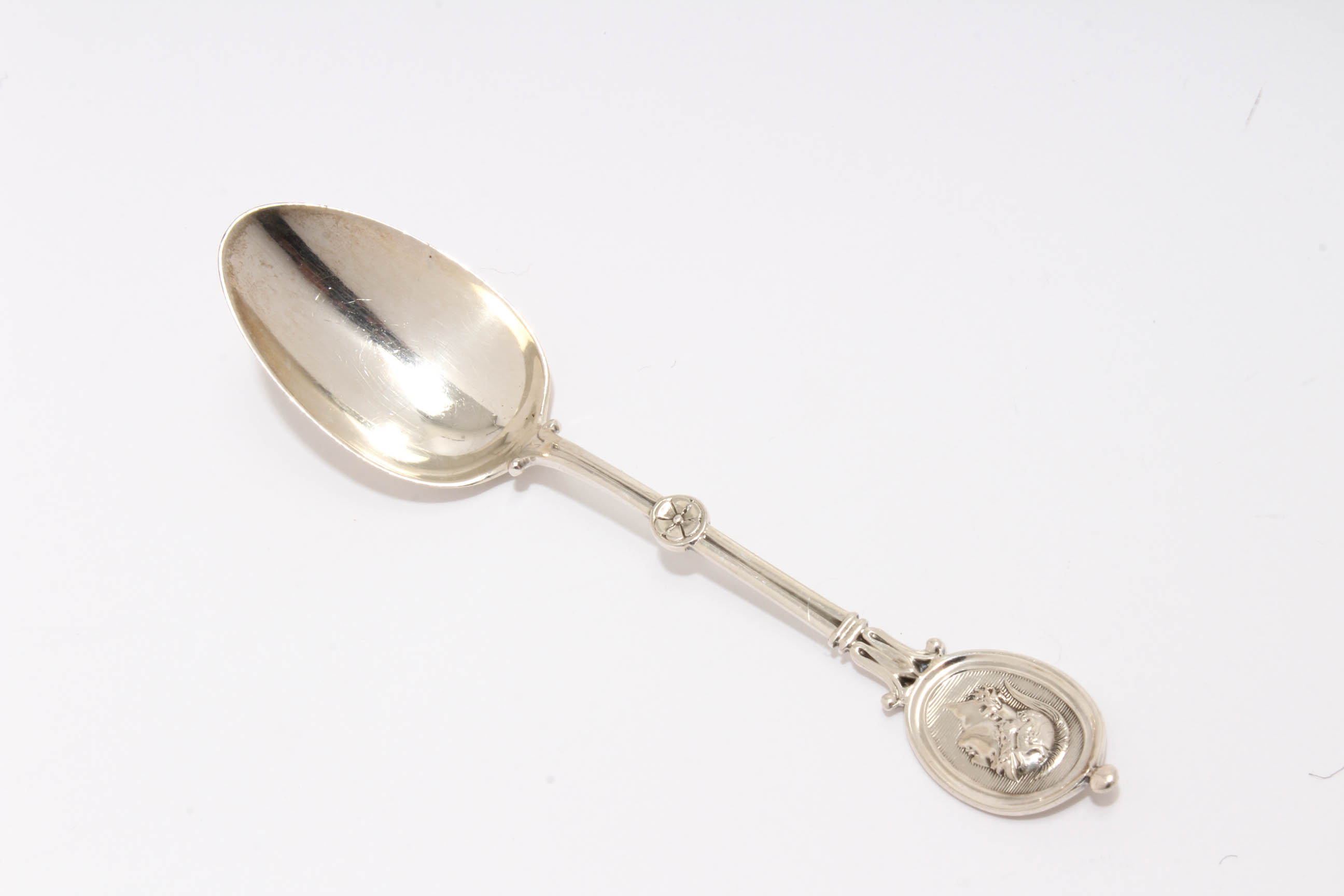 Circa 1860s Braverman & Levy Coin Silver "Medallion" Flatware
