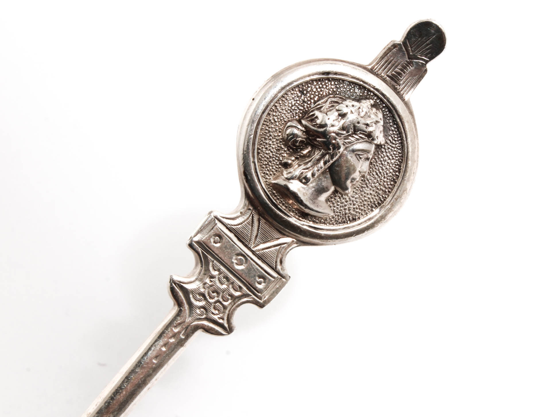 Circa 1860s Braverman & Levy Coin Silver "Medallion" Flatware